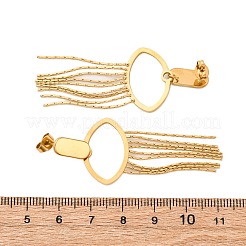 Серьги-гвоздики с кисточками из нержавеющей стали 304&nbsp;EJEW-Z098-04G