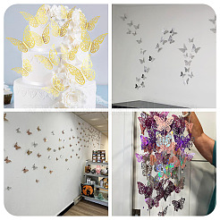 96 шт. 8 стиля 3D наклейки на стену в виде бабочки для домашних животных&nbsp;DIY-TA0013-12A