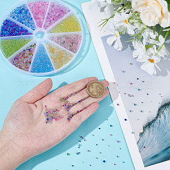 120 г 10-цветные ab-цветные мини-шарики для нейл-арта из стекла с 3D покрытием&nbsp;MRMJ-PH0003-05