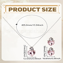 Комплект из ожерелья с подвеской из сплава и серег-гвоздиков&nbsp;SJEW-LP0001-43