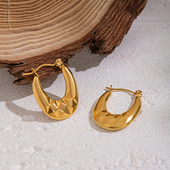 Овальные серьги-кольца из нержавеющей стали 304&nbsp;PG1379