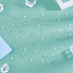 925 серебряная фурнитура для плоских серег-пусетов STER-DC0001-57B