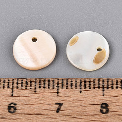 Подвески-диски из натуральных пресноводных ракушек BSHE-T014-42B