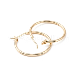 Ионное покрытие (ip) латунные серьги-кольца для женщин&nbsp;X-EJEW-A083-01G