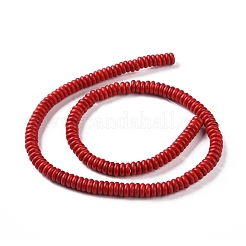 Синтетических нитей бирюзовые бусы&nbsp;TURQ-G109-6x3mm-11