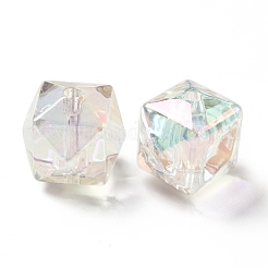 Двухцветное УФ-покрытие радужных переливающихся акриловых бусин TACR-D010-02E