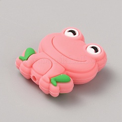 Экологичные силиконовые фокусные бусины в форме лягушки SIL-WH0006-29C