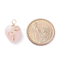 Природного розового кварца подвески PALLOY-JF01491