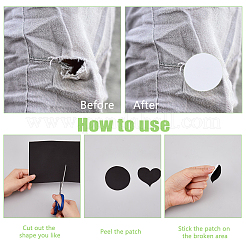 Прямоугольные самоклеящиеся ткани из полиэстера и хлопка DIY-WH0491-92E