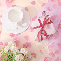 Сердцевидные формы нейлоновое волокно вышивка кружево ткань ткань&nbsp;DIY-WH0588-91B