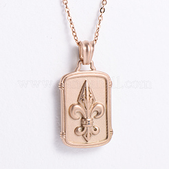 Винтажные готические геометрические ожерелья из нержавеющей стали с подвеской в виде лилии для женщин NZ2552