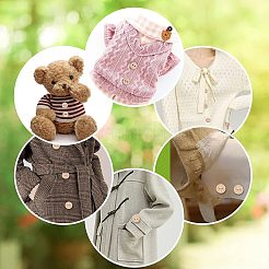 240 шт. 4 стиля плоские круглые кокосовые пуговицы с 2 отверстиями BUTT-CA0001-10