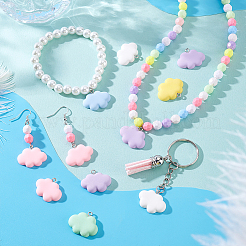 60 шт. 6 цвета непрозрачные подвески из смолы&nbsp;RESI-GA0001-41