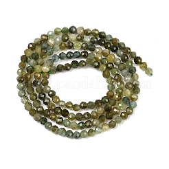 Бусы из натурального зеленого турмалина&nbsp;G-B175-D14-2mm