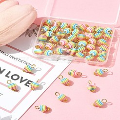 50 шт. подвески из прозрачной смолы в полоску&nbsp;PALLOY-FS00041-01