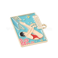 Подвески из спортивного сплава с эмалью&nbsp;ENAM-I074-01G-08