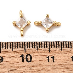 Латунные подвески из прозрачного кубического циркония&nbsp;KK-P340-07A-G