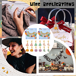 Маркеры для петель с замком на тему Хэллоуина HJEW-PH01714