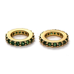 Латунные микро проложить Цирконий Европейский бисером KK-B028-18G-E