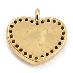 Позолоченные латунные подвески из прозрачного кубического циркония с микропаве ZIRC-L097-035F-G