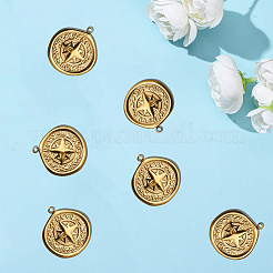 6 шт. подвески из нержавеющей стали 201 с вакуумным покрытием PVD&nbsp;STAS-BBC0008-43