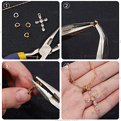 6 шт. 2 цвета 925 стерлингового серебра замковое соединительное кольцо STER-BBC0008-70B-G