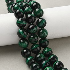 Природных тигровый глаз бисер нитей&nbsp;G-G448-14mm-18A