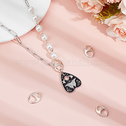 2 шт. 925 кольца-пружины из стерлингового серебра с родиевым покрытием&nbsp;STER-BBC0007-53