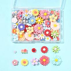 100шт 10 стиля непрозрачные кабошоны из смолы CRES-FS0001-25