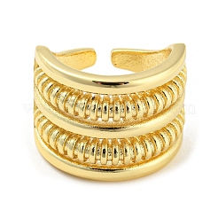 Кольцо из латуни с открытой манжетой RJEW-C033-05G