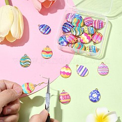 Подвески из сплава с принтом 28 цветов&nbsp;FIND-CJ0002-88