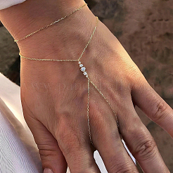 Браслет-цепочка из стерлингового серебра с цирконием для женщин RF7560