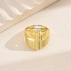 Геометрические широкие регулируемые манжеты из латуни для женщин CW8589