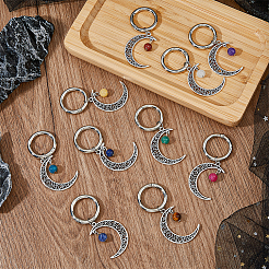 20 шт. 10 стильных подвески для обуви в тибетском стиле с драгоценными камнями и бусинами&nbsp;HJEW-AB00708