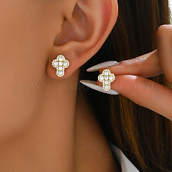 Модные серебряные серьги-крестики s925 для женщин BO3821