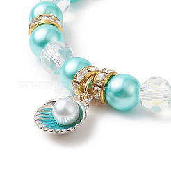 Браслет с подвесками из сплава эмали BJEW-JB09942