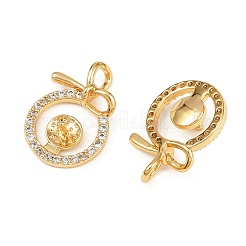 Латунные микропейв прозрачные кубические циркониевые шпильки&nbsp;LS-KK-B137-16G