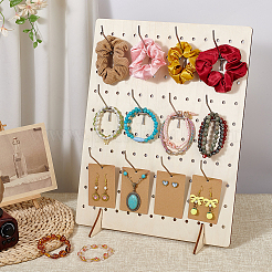 Прямоугольные деревянные серьги ювелирные стенды&nbsp;ODIS-PH0001-81