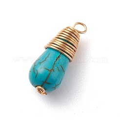 Синтетические бирюзовые подвески&nbsp;PALLOY-JF00805