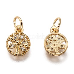 Латунные микропаве прозрачные кубические циркониевые подвески&nbsp;ZIRC-B002-66G