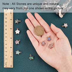 10 шт. 10-цветные подвески из натурального зеленого авантюрина G-SC0002-02