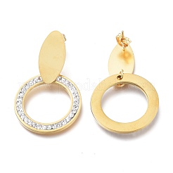 Серьги-гвоздики из нержавеющей стали 304&nbsp;EJEW-E261-16G