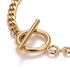 Ионное покрытие (ip) 304 нержавеющая сталь цепи ожерелья NJEW-A002-07G