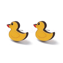 Серьги-гвоздики из натурального дерева&nbsp;EJEW-C013-01A