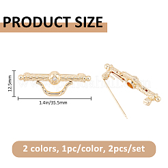 2 шт. 2-цветные булавки для килта из сплава для одежды&nbsp;JEWB-FH0002-62