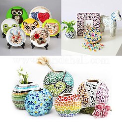 Кабошоны из стекла&nbsp;GLAA-WH0015-44C