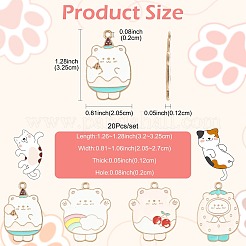 20шт 4 стиля подвески из сплава с эмалью&nbsp;ENAM-FS0004-13