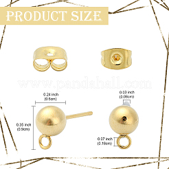 50 шт. фурнитура для сережек-гвоздиков из нержавеющей стали 304 STAS-YW0001-89