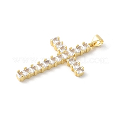 Латунные микро проложить кубического циркония подвески KK-P294-04G