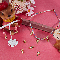 12 шт. 3 стиля латунные подвески с микропаве и кубическим цирконием KK-GO0002-24